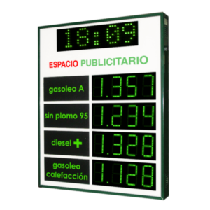 Panel de precios para gasolineras serie VULCANO
