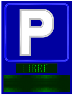 RÓTULO LED ELECTRÓNICO PARA PARKING MODELO DETROIT